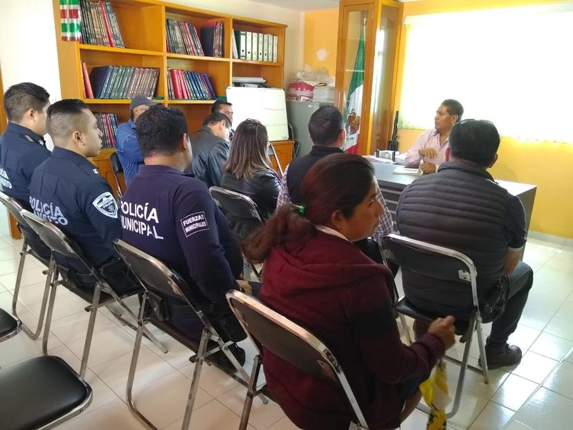 SSPTM se reúne con ediles auxiliares de San Andrés Cholula