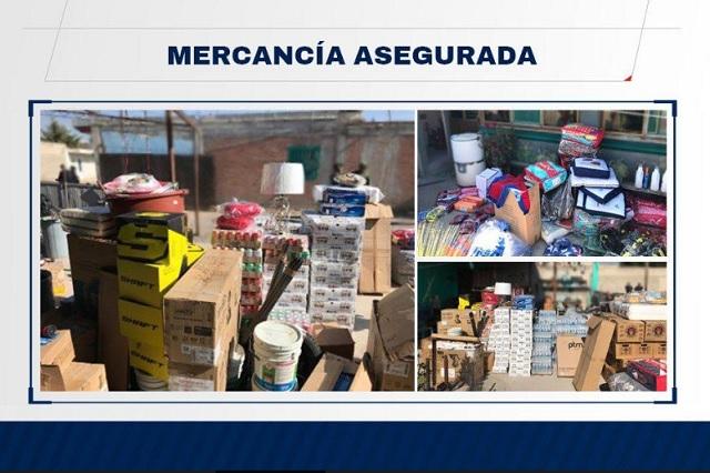 Recuperan ropa, cerveza y aparatos robados en Tecamachalco