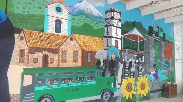 Metepec recuerda sismo y comunidad textil con un mural