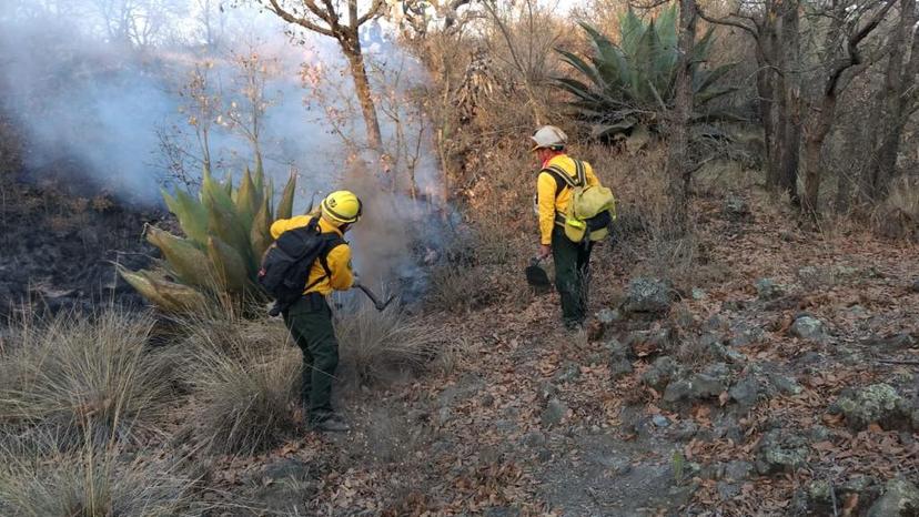 Suma tres días incendio forestal en el “Brujo” en Aljojuca