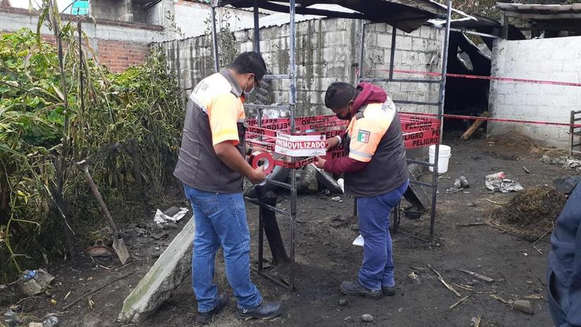 Deja dos heridos graves explosión de polvorín en Huejotzingo