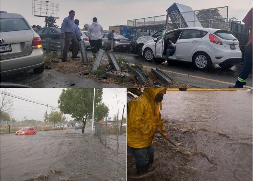 Carambola y drenajes colapsados tras la lluvia en Puebla