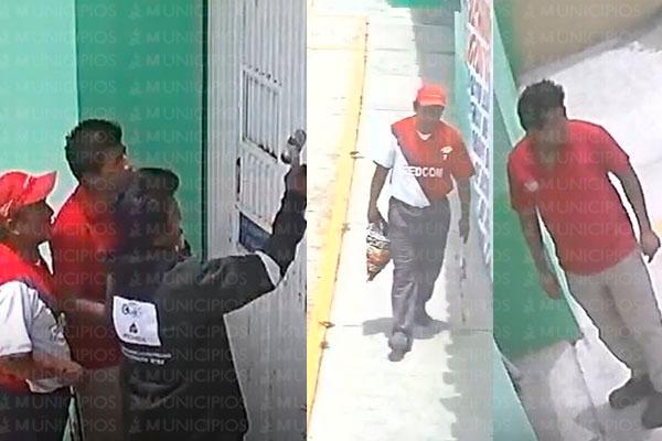 VIDEO: Familia de Tlaxcala y empleado roban gasolinera en Acajete