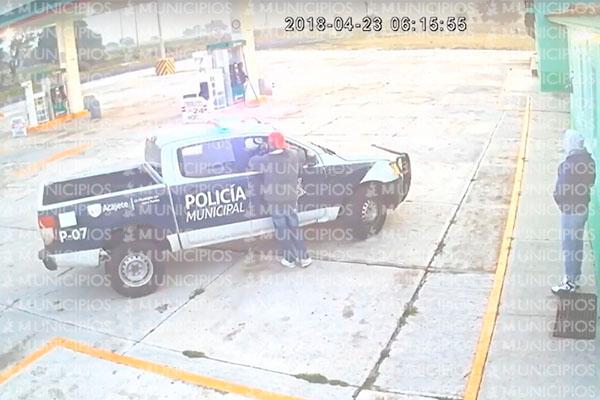 VIDEO: Familia de Tlaxcala y empleado roban gasolinera en Acajete