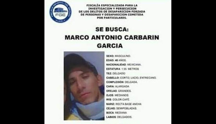 Buscan a Marco Antonio, desapareció en Totimehuacán