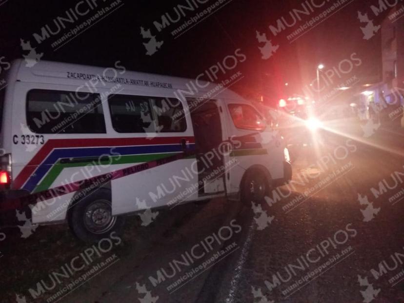 Asesinan a chófer de transporte público en Zacapoaxtla