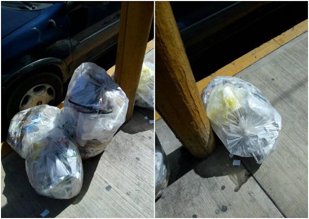 Centro de Salud tira sus desechos en calles de Tecamachalco