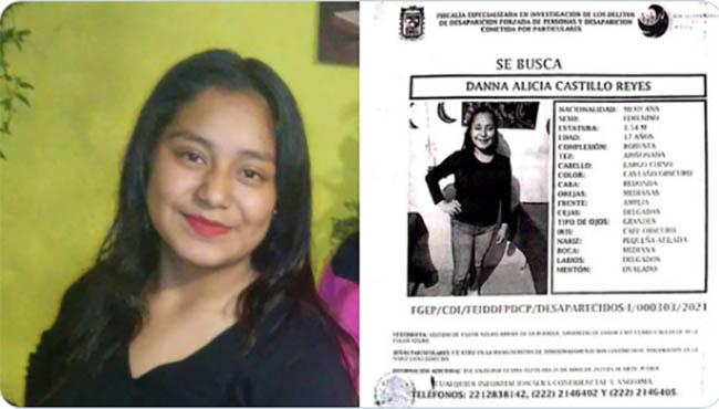 Danna Alicia de 17 años desaparece en Acajete