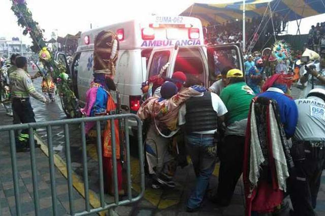 Danzante pierde tres dedos al accionar mosquetón en Carnaval de Huejotzingo