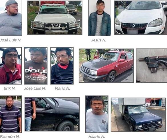 Los agarran con autos robados y drones en región Texmelucan