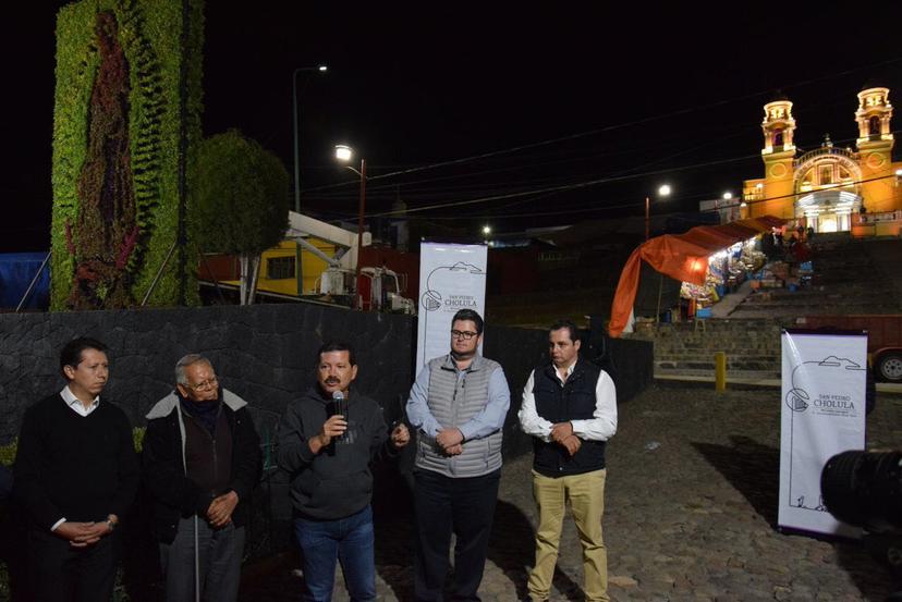 Inaugura Arriaga iluminación en Santuario de Guadalupe en Cholula