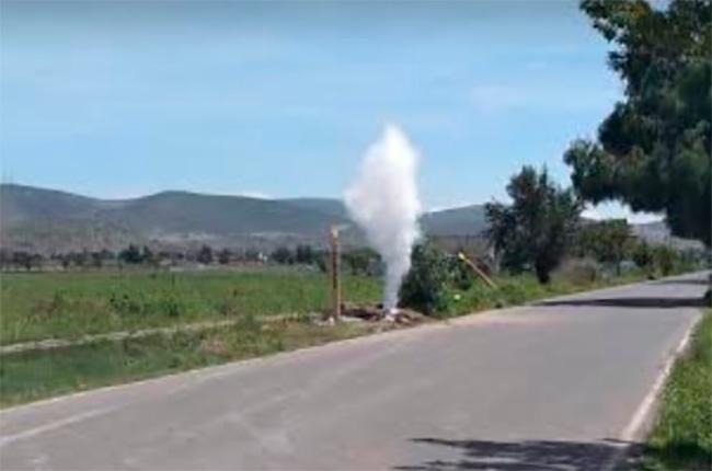 VIDEO Registran fuga de gas LP cerca de escuela en Tepeaca