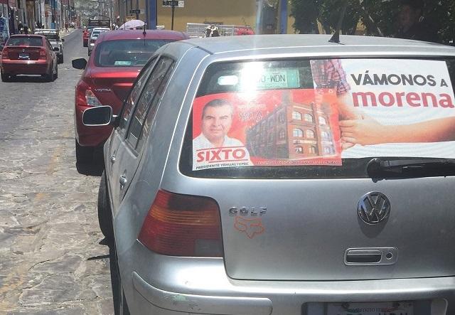 Candidato de Yehualtepec promociona obras de su gobierno