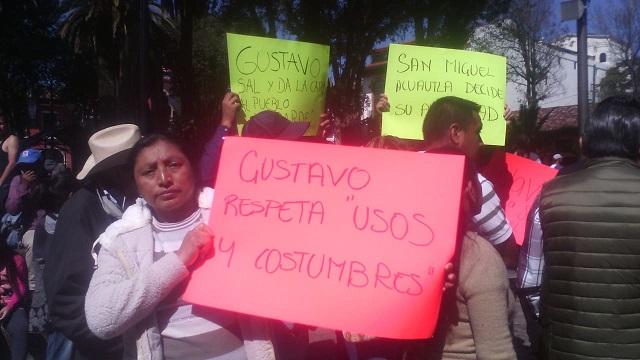 Protestan para evitar designación de edil en Huauchinango