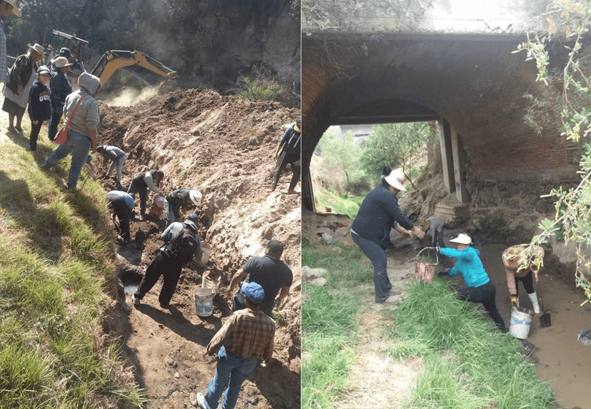 Sin ayuda de autoridades, familias limpian ríos en Tlalancaleca