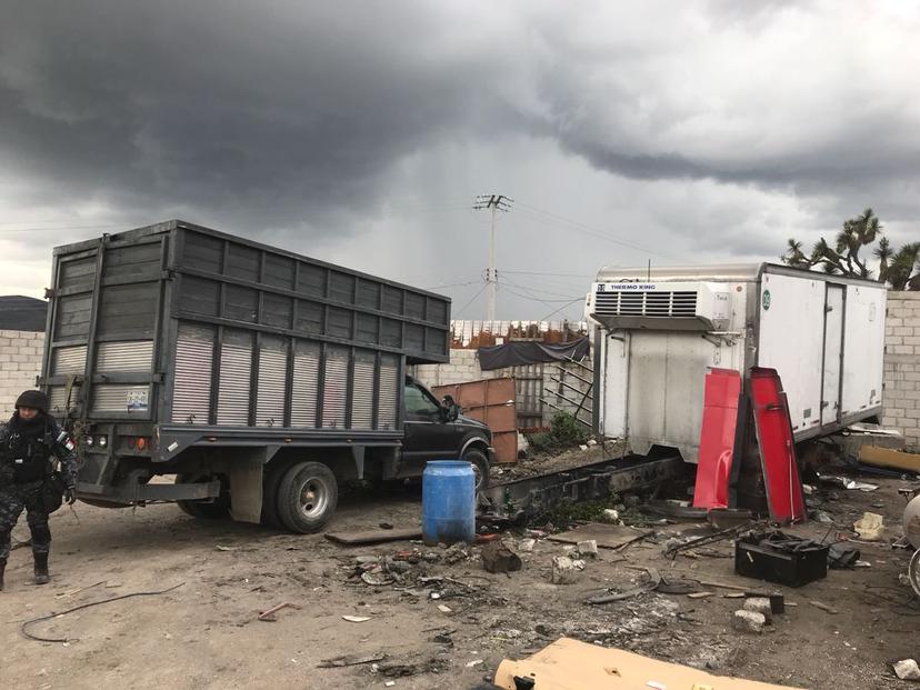 Localizan bodega con vehículos robados en Cañada Morelos 