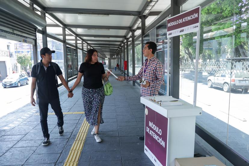 VIDEO Instalan módulo de atención contra la violencia en estación del RUTA