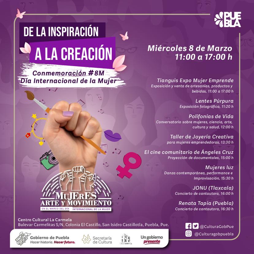 Cultura conmemorará Día Internacional de la Mujer