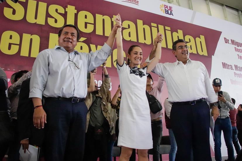 VIDEO Desde Puebla, Claudia Sheinbaum promete trabajar por los más pobres