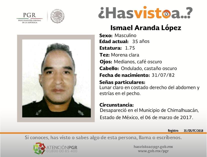 Ayúdanos a localizar a Ismael Aranda