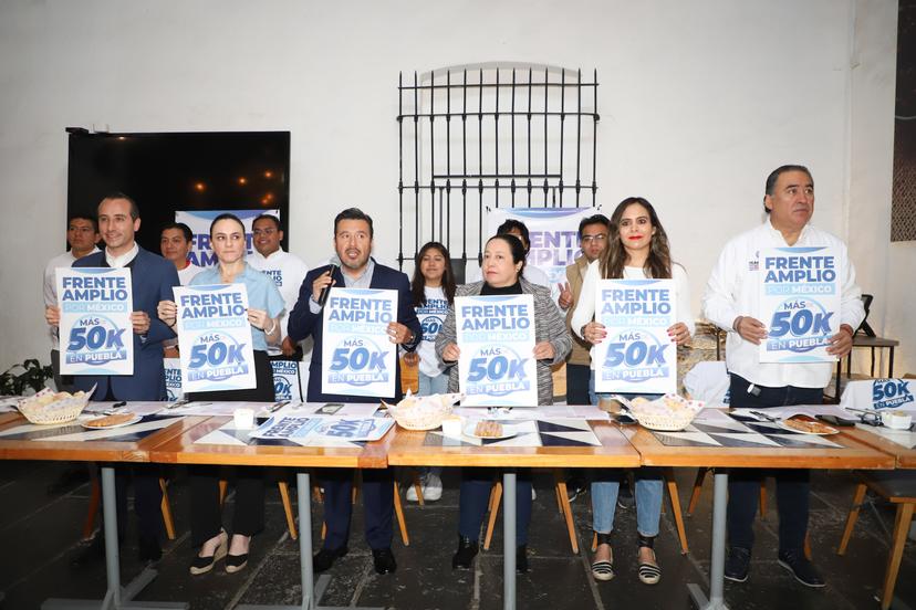 VIDEO Frente Amplio por México supera meta de firmas en Puebla