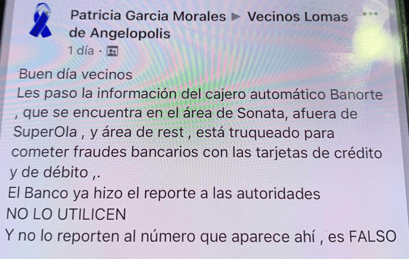 Fraude en Sonata, roba cajero de Banorte a cuentahabientes