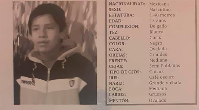 Buscan a Luis Felipe de 13 años; desapareció en Huejotzingo