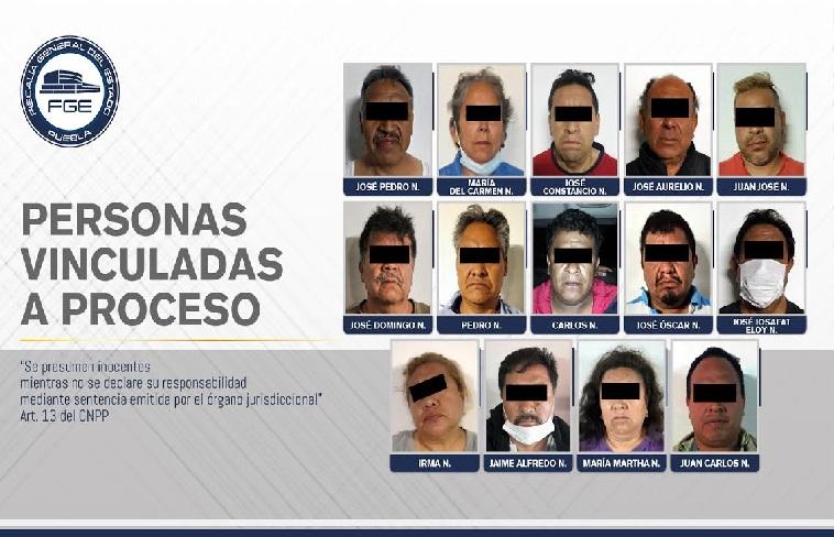 Vinculan a proceso a 14 detenidos en Amozoc
