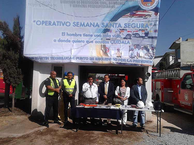 Arranca operativo de Semana Santa en Texmelucan