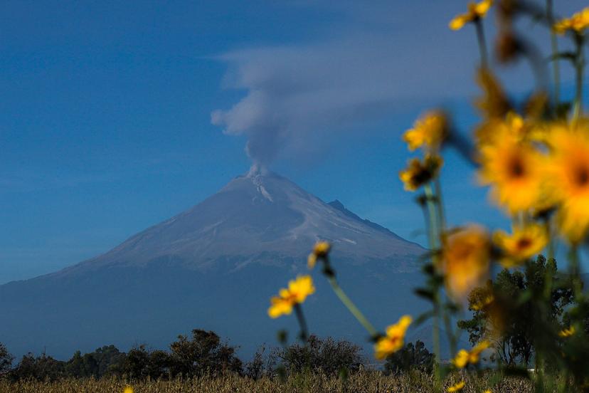 VIDEO El Popocatépetl amanece este lunes con actividad constante