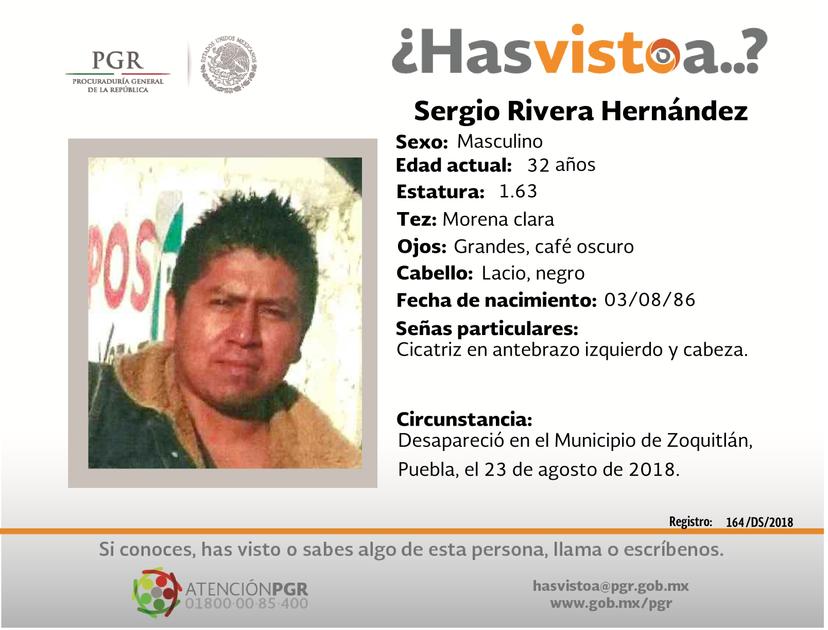 Buscan a activista Sergio Rivera desapareció en Puebla