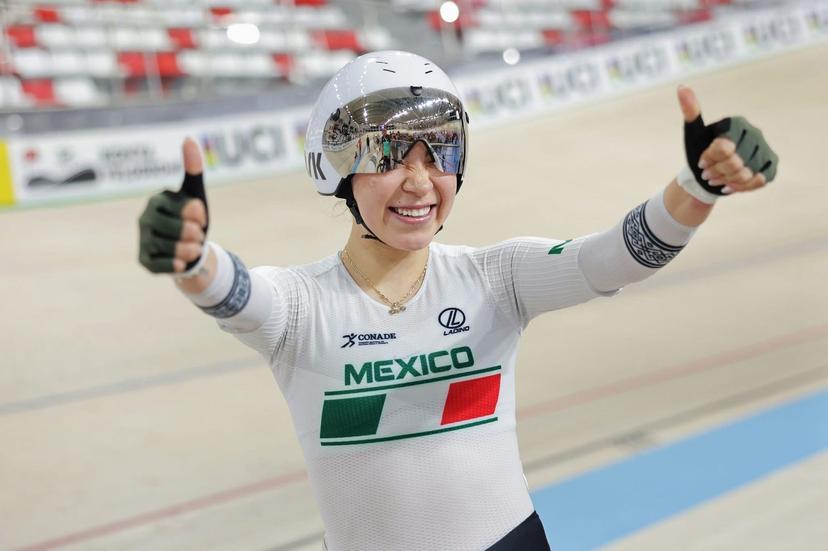 Yareli Acevedo se viste de oro en la Copa de Naciones de Ciclismo de Pista