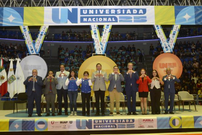 Cedillo y Armenta inauguran en la BUAP Universiada Nacional 2025
