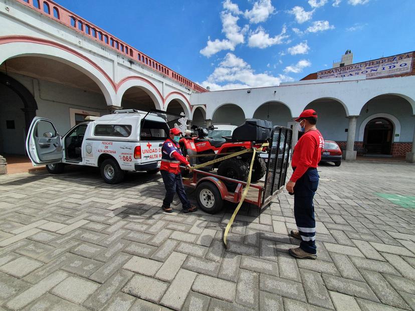 Por aire y tierra buscan a ciclistas extraviados en Huehuetlán El Grande