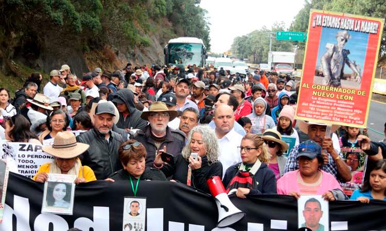 Llega a CDMX marcha por la Paz, encabezada por Sicilia y Lebarón