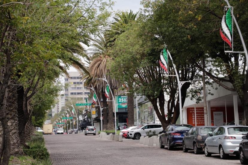 VIDEO Colocan adornos patrios sobre la avenida Juárez