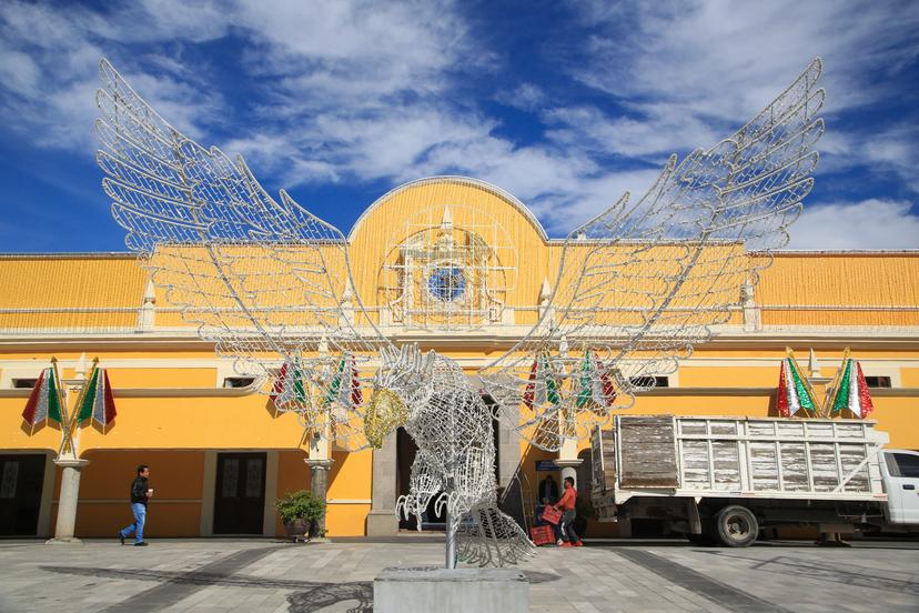 San Andrés Cholula cambia sus colores, ahora luce el verde, blanco y rojo