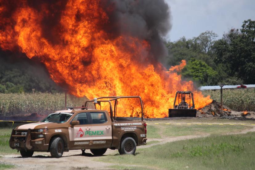 VIDEO Implementa SSP dispositivo tras explosión de ducto en Amozoc