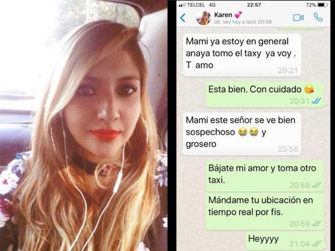 Joven aborda taxi, avisa a su familia y es lo último que se supo de ella