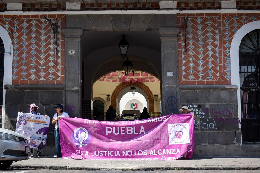 VIDEO Patrulla feminista de deudores alimentarios se manifiesta en el PRI