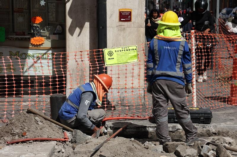 Suspende INAH otra vez obras en el Centro; tras diálogo, reinician el viernes