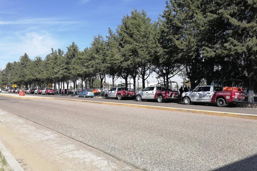 VIDEO Policía Estatal resguarda Aeropuerto Hermanos Serdán