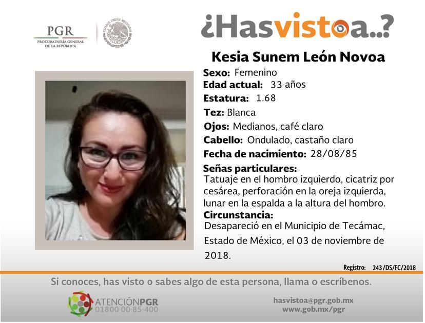 Ayúdanos a localizar a Kesia Sunem