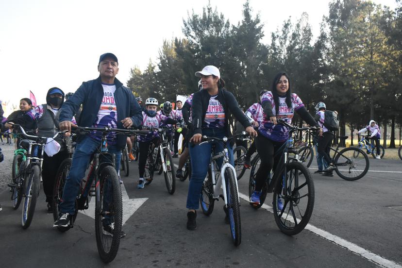 Lupita Cuautle encabeza Rodada con Rumbo 2025 en San Andrés Cholula