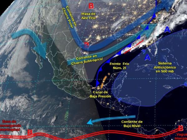 Llega el frente frío 22 al país