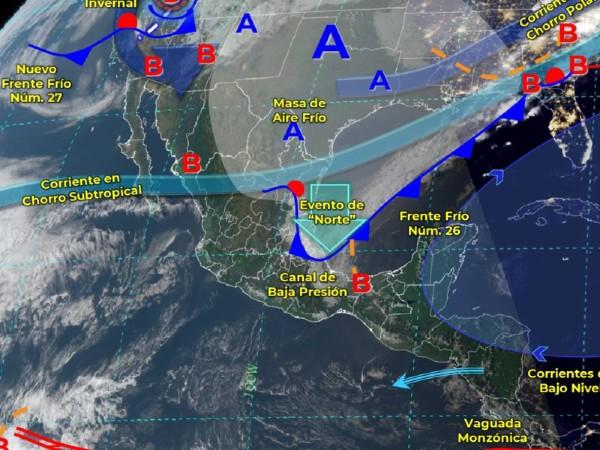 Para este lunes 23 de enero llega el frente frío 27