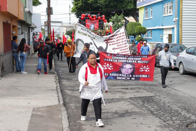 Integrantes de la 28 de Octubre piden justicia para Meztli Sarabia a 7 años de su asesinato 