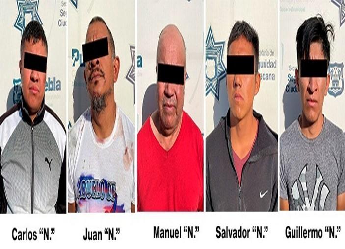 Detienen a banda que intentaba asaltar gasolinera en Castillotla