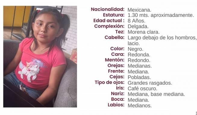 Marisol de 8 años desapareció en el municipio de Tecamachalco