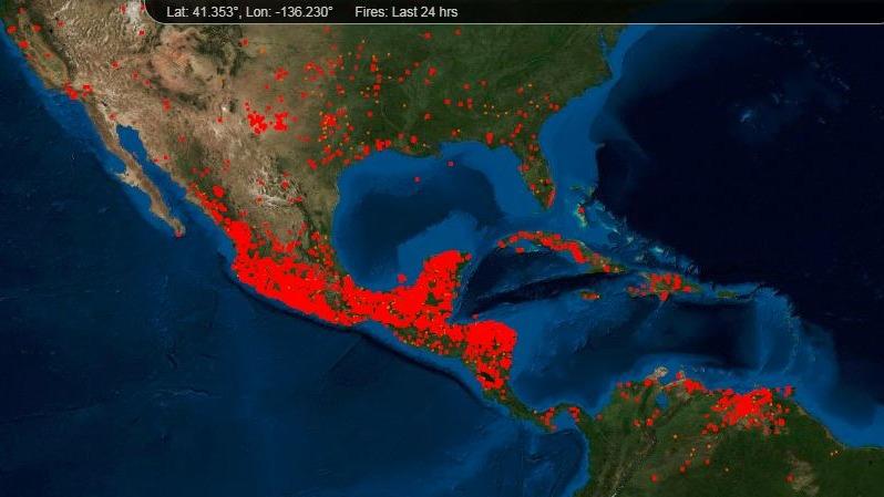 La NASA te muestra los incendios en México en tiempo real